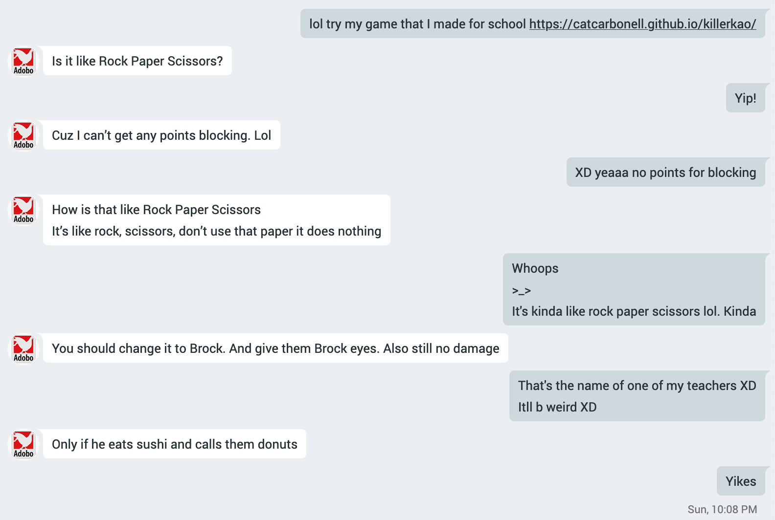 Feedback from my older brother that pointed out the block button wasn't exactly working