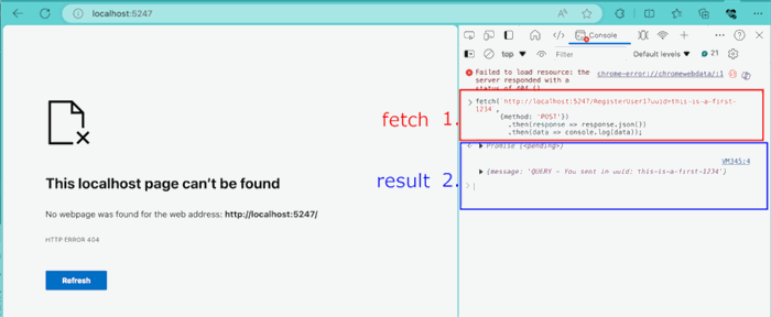 Web API - Fetch JS from browser console