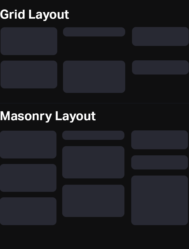 CSS Grid Masonry Layouts