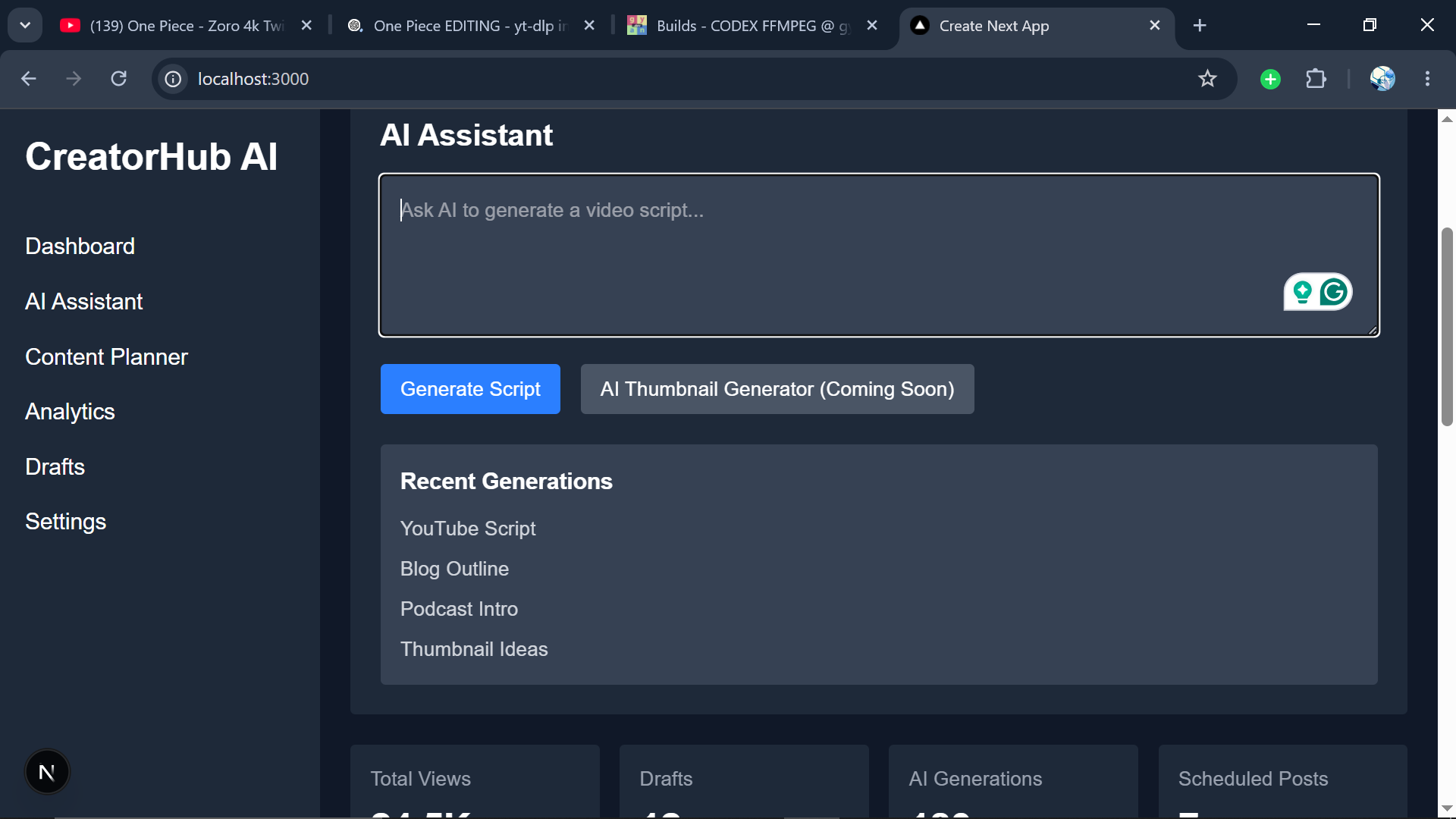 AI ASSISTANT PAGE