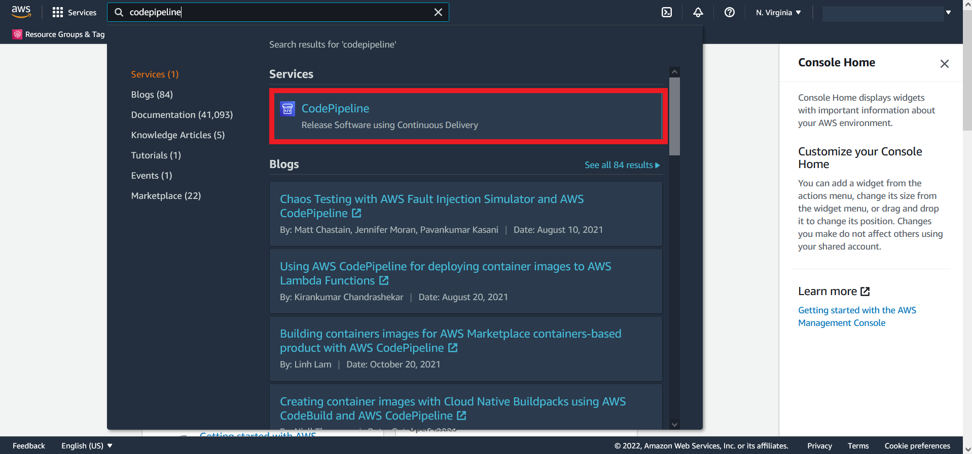 Search for Elastic Beanstalk