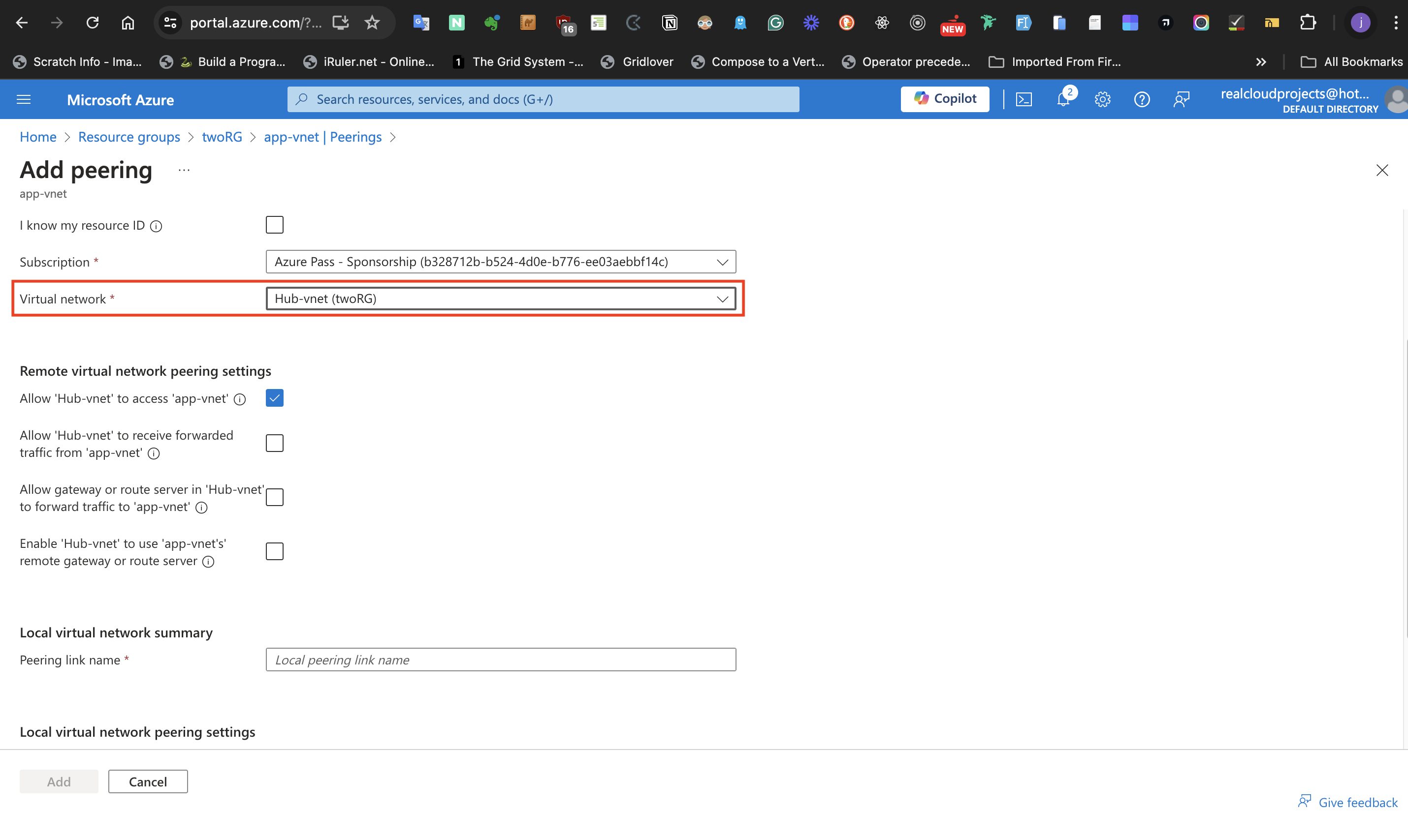 hub-vnet virtual network