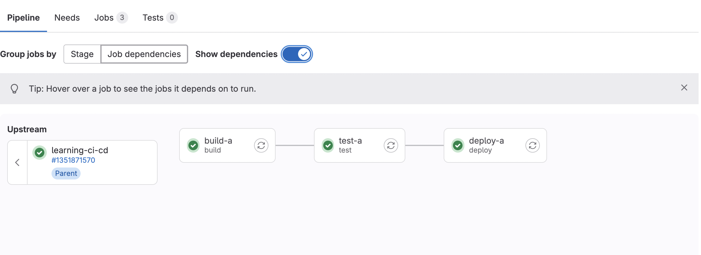 Screenshot after implementing needs