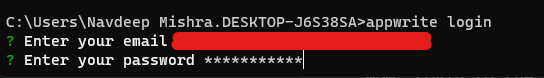 'Appwrite login'