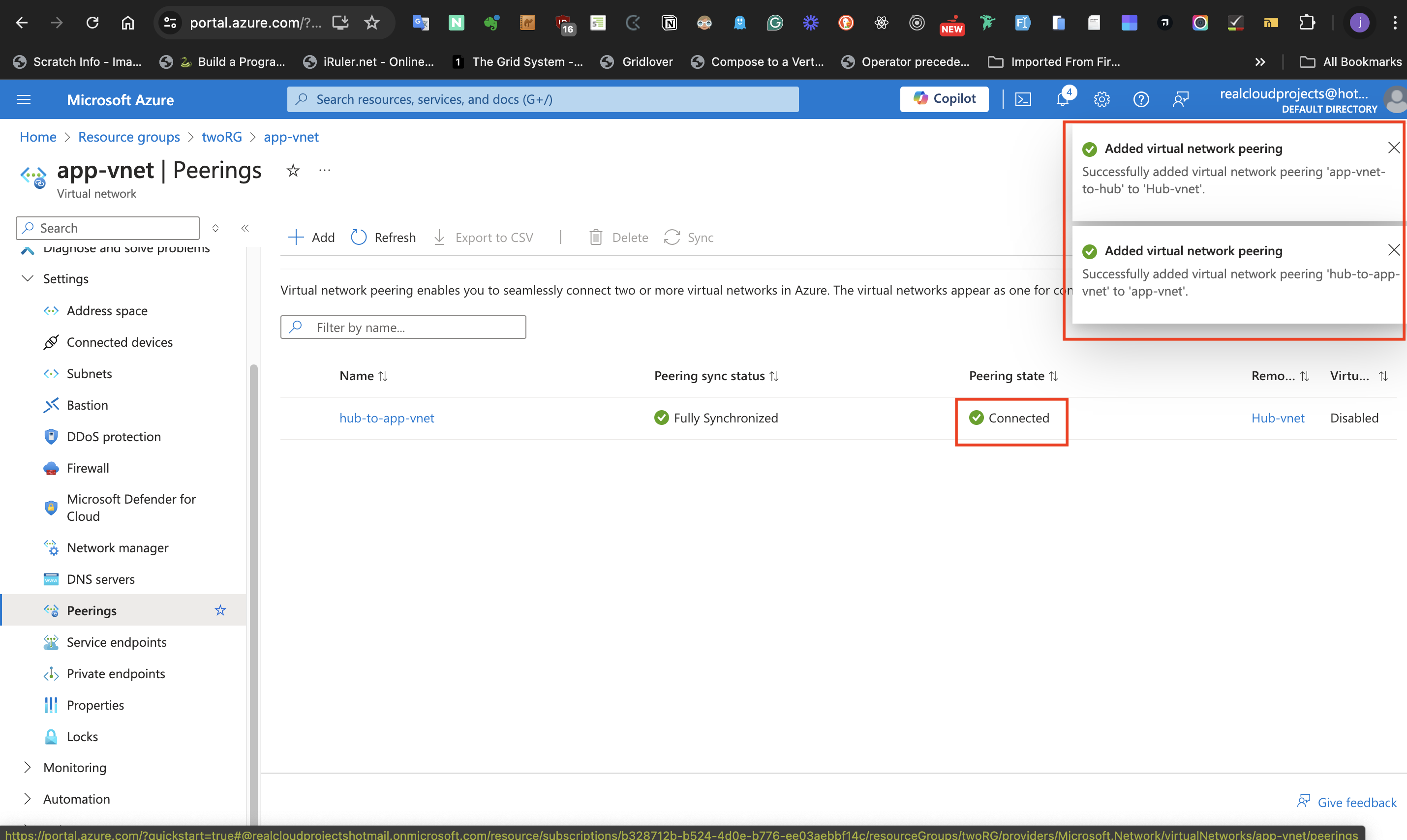 Perring status is connected