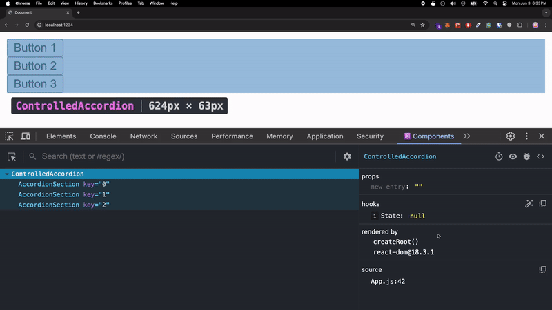 Controlled component DevView