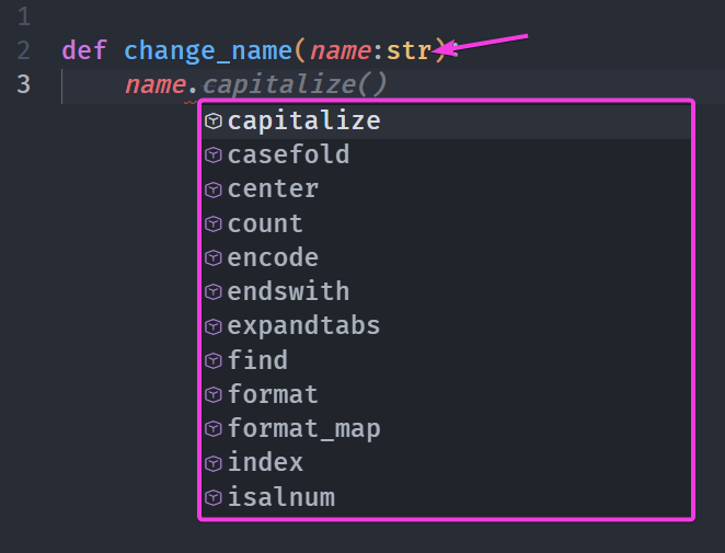 suggestions for the name parameter