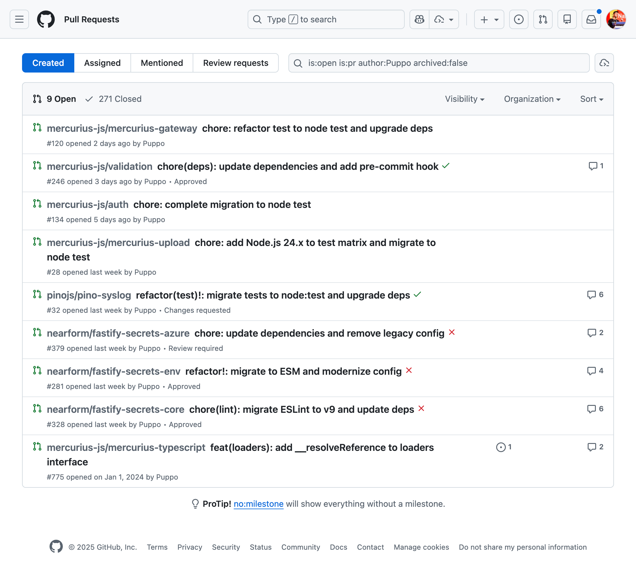 github.com pull requests