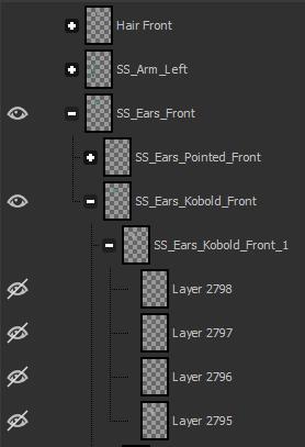 Example photoshop group structure