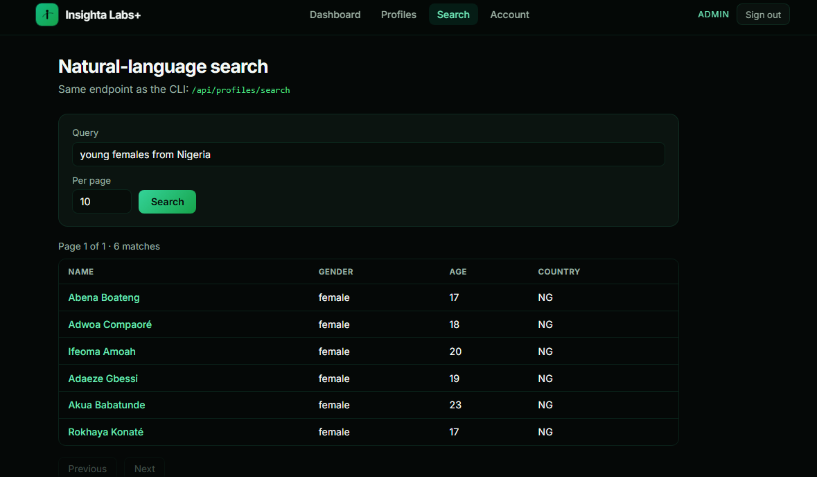 NL search