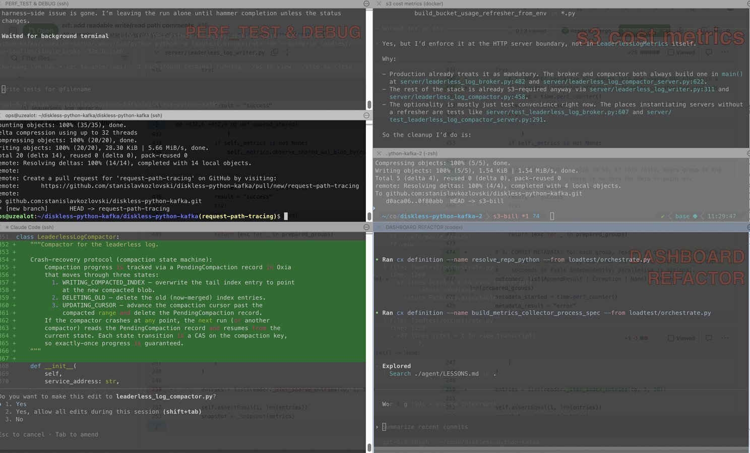 It's important to work on unrelated stuff in parallel so as to limit the eventual merge conflicts.