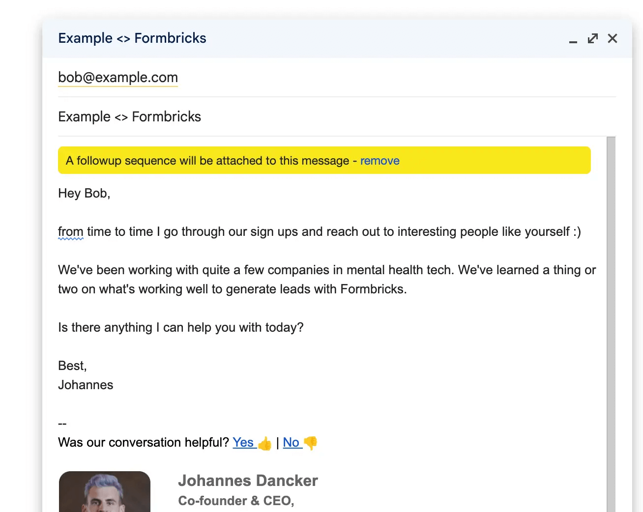 Personalized message