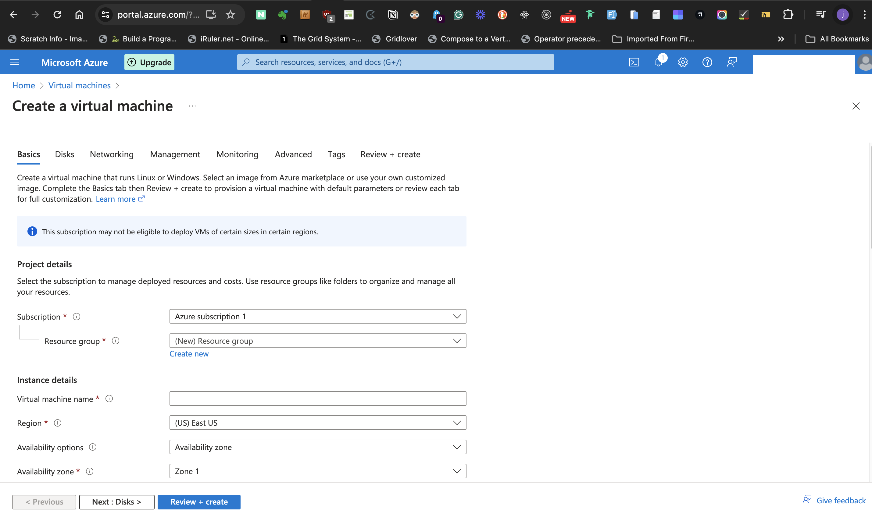 create a virtual machine