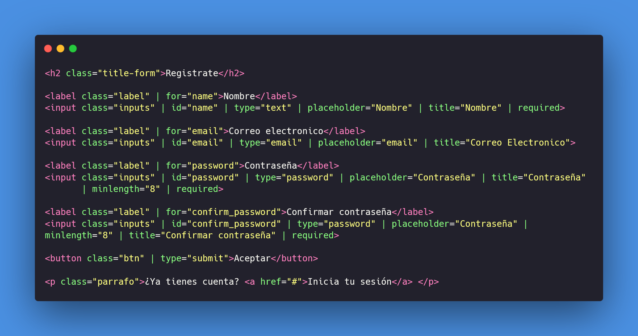 Imagen que muestra las etiquetas div y img en una estructura html