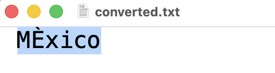 Transformación erronea