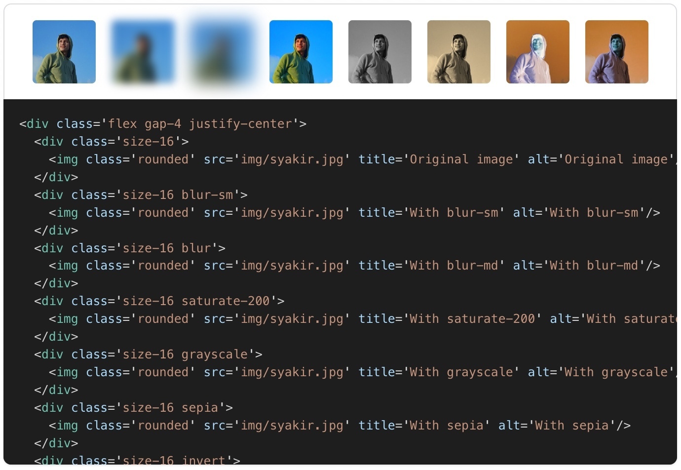 Blur and Color filters