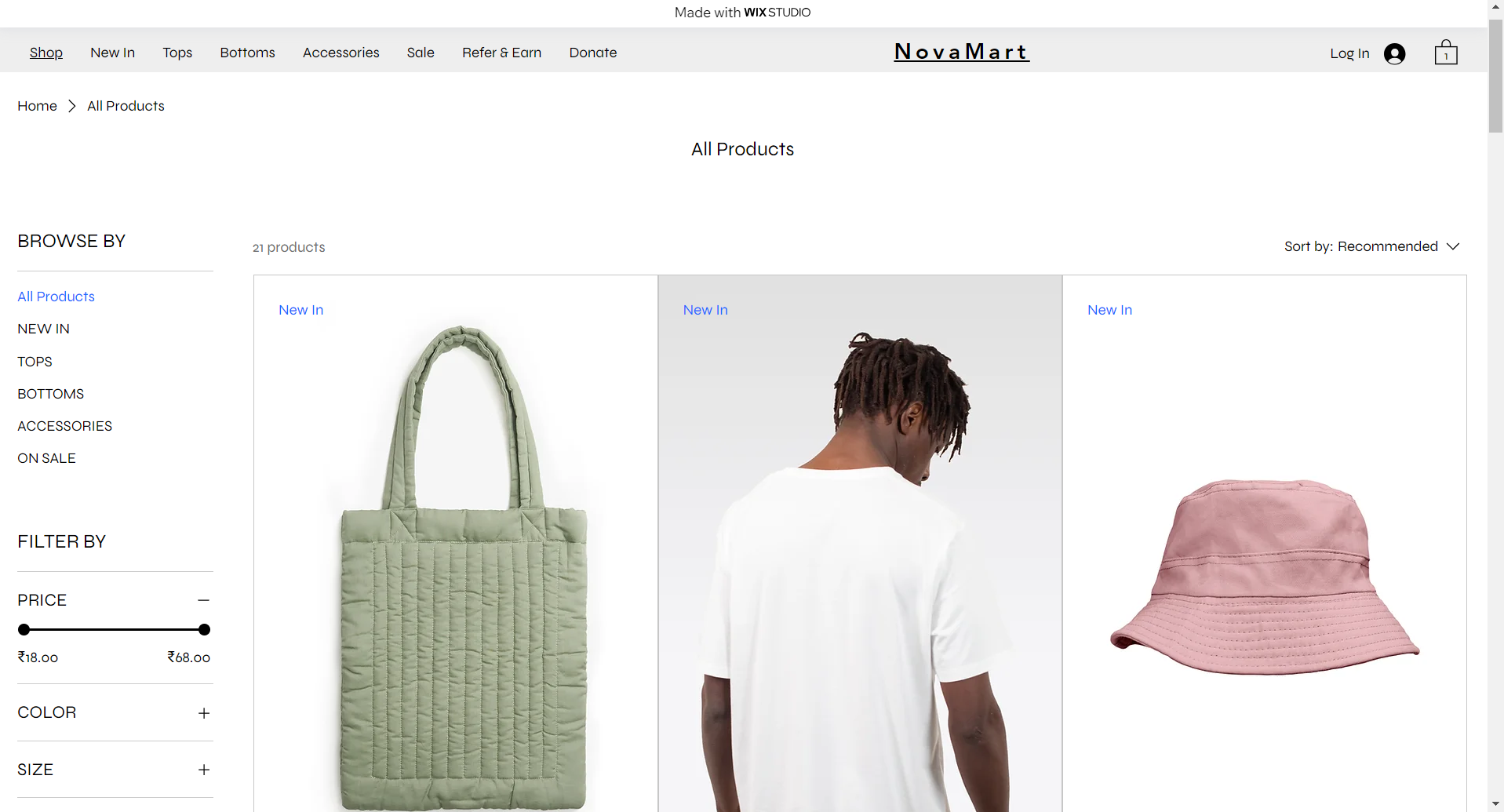Products Page