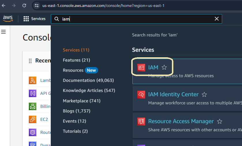 search iam