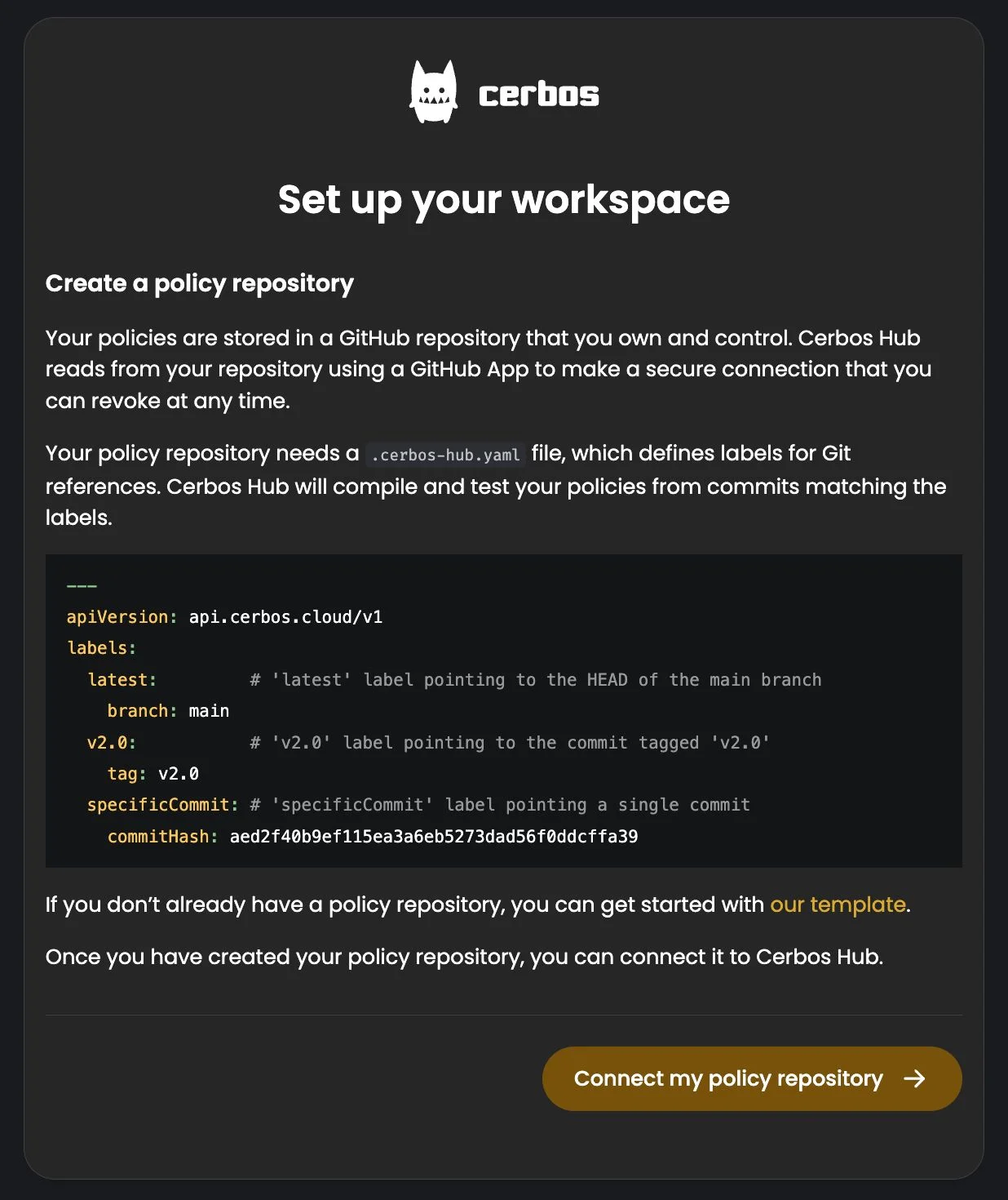Setup workspace intro