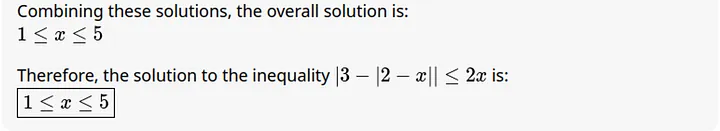 GPT solution of Inequalities problem