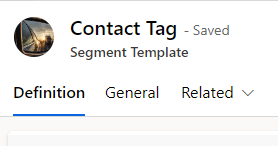 Segment template main form
