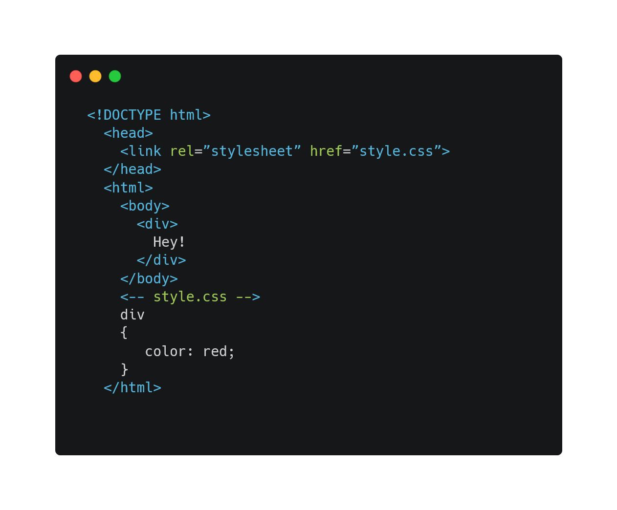 External weight example: