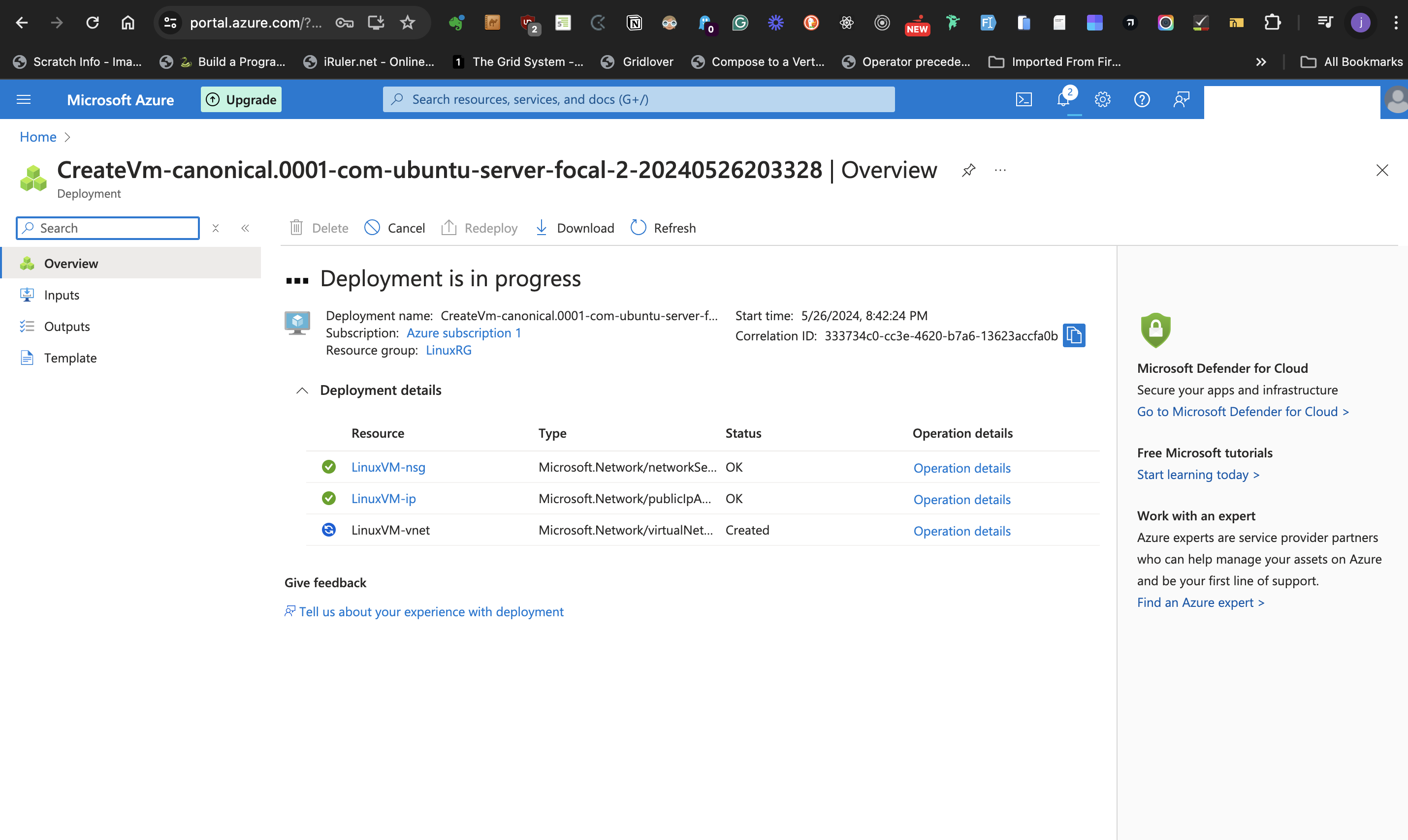 initialising deployment