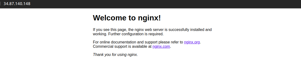 Nginx has been successfully deployed