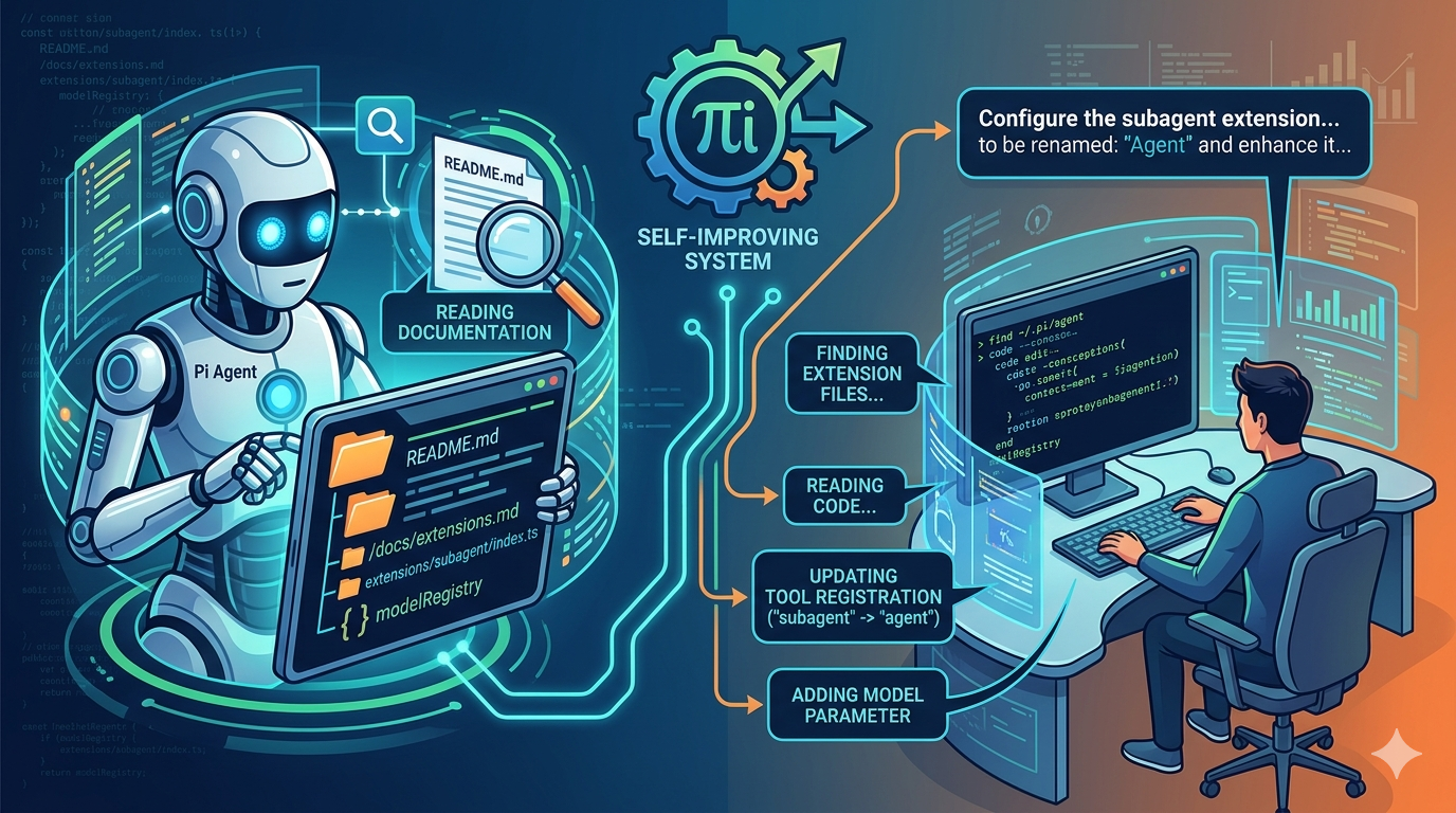 Cover image for Pi Coding Agent: A Self-Documenting, Extensible AI Partner