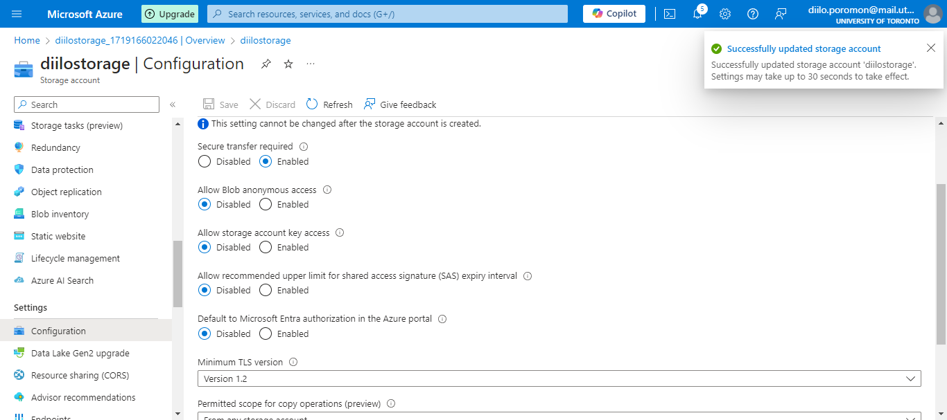 version 1.2 and disabling configuration