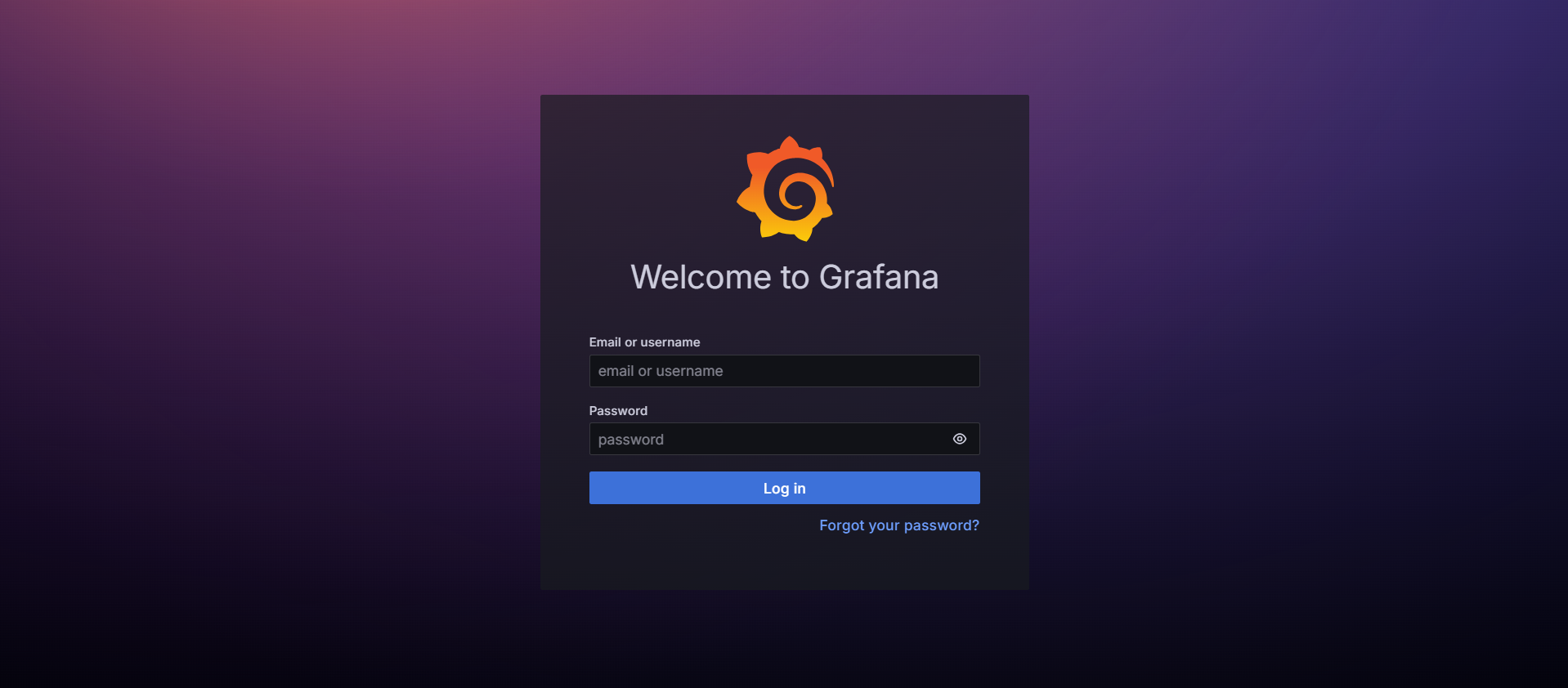 Grafana Login Page