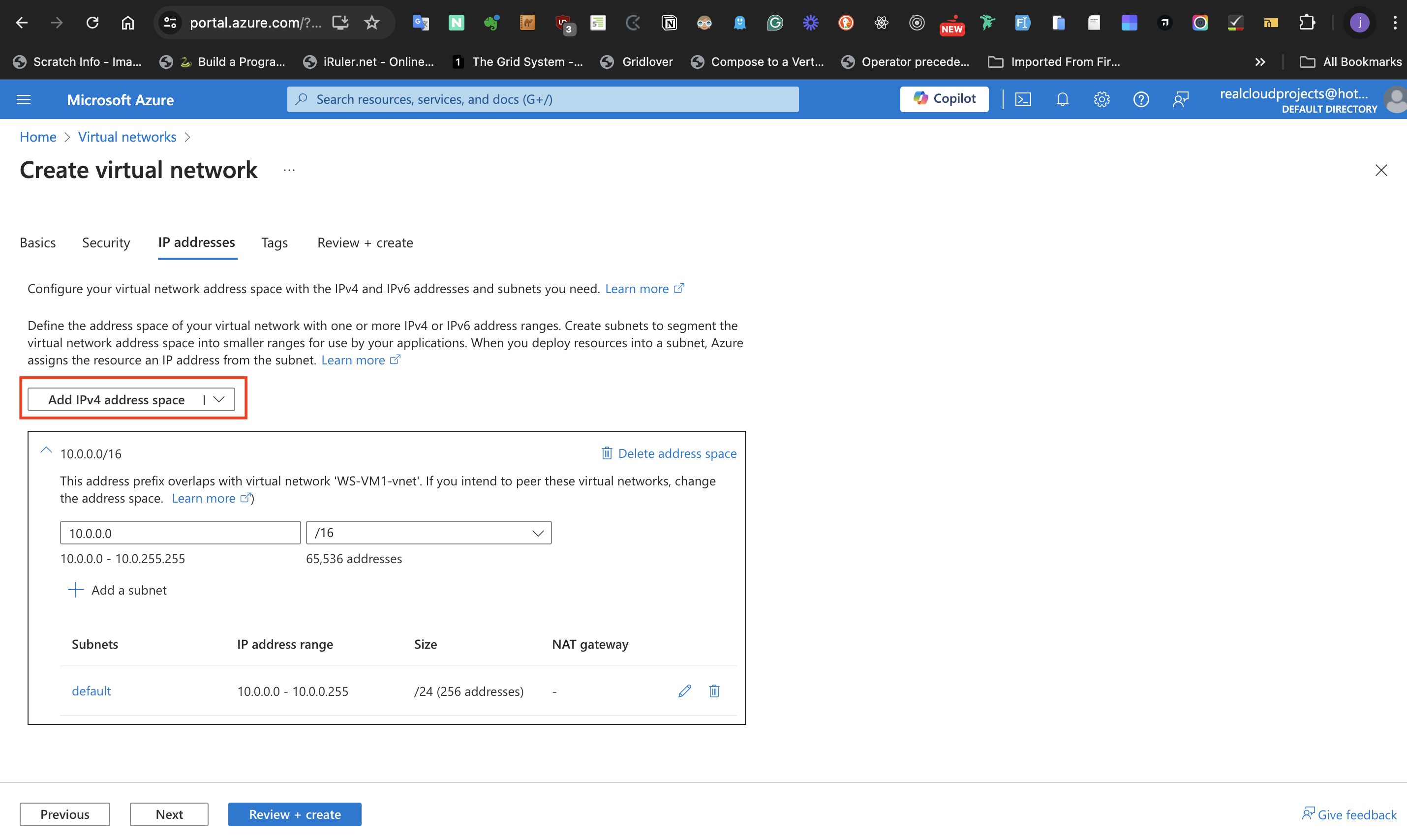 Add IPv4 address space