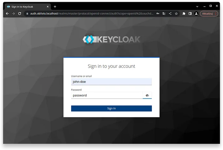 Keycloak User Login
