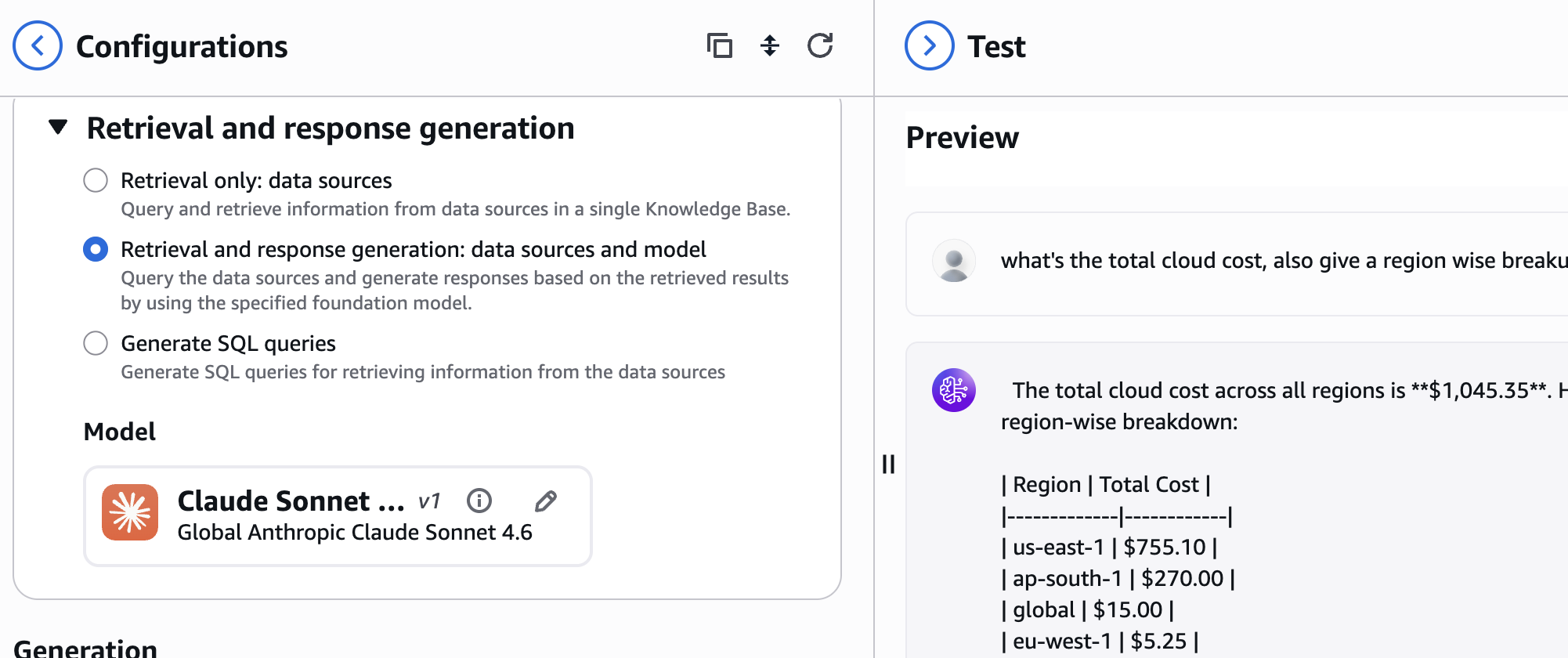 Test knowledge base