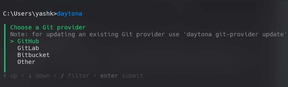 git-providers Interface