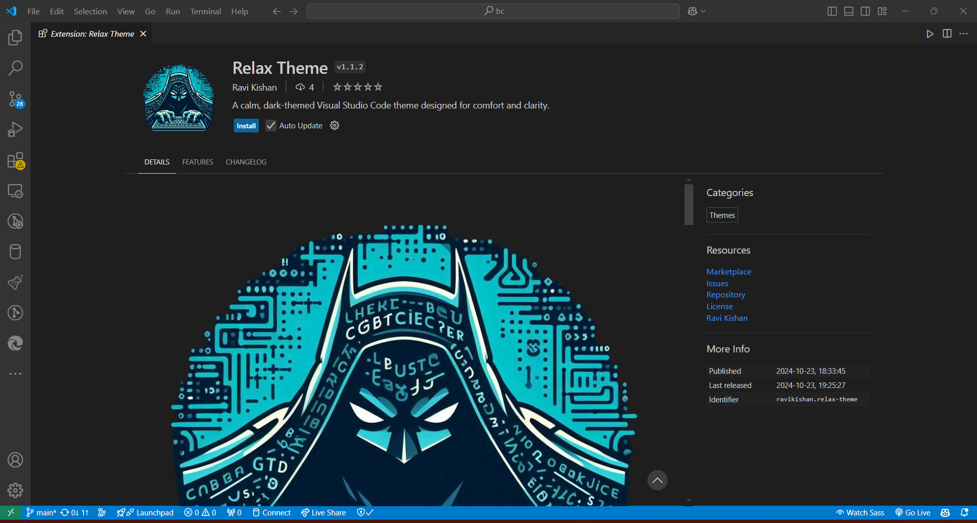 Relax Theme MarketPlace
