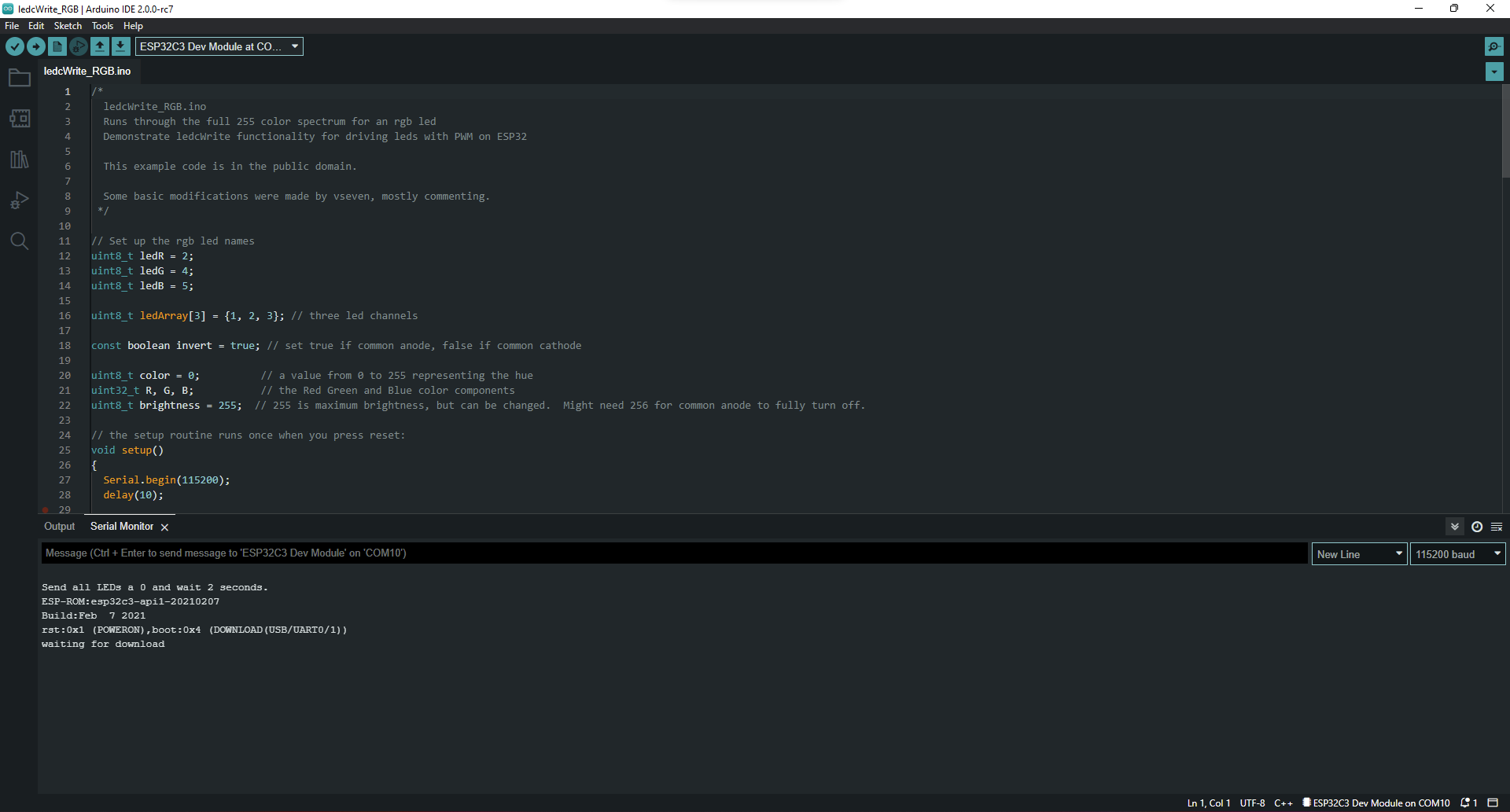 ESP32-C3-12F using the Arduino IDE - Getting Started - Environment ...