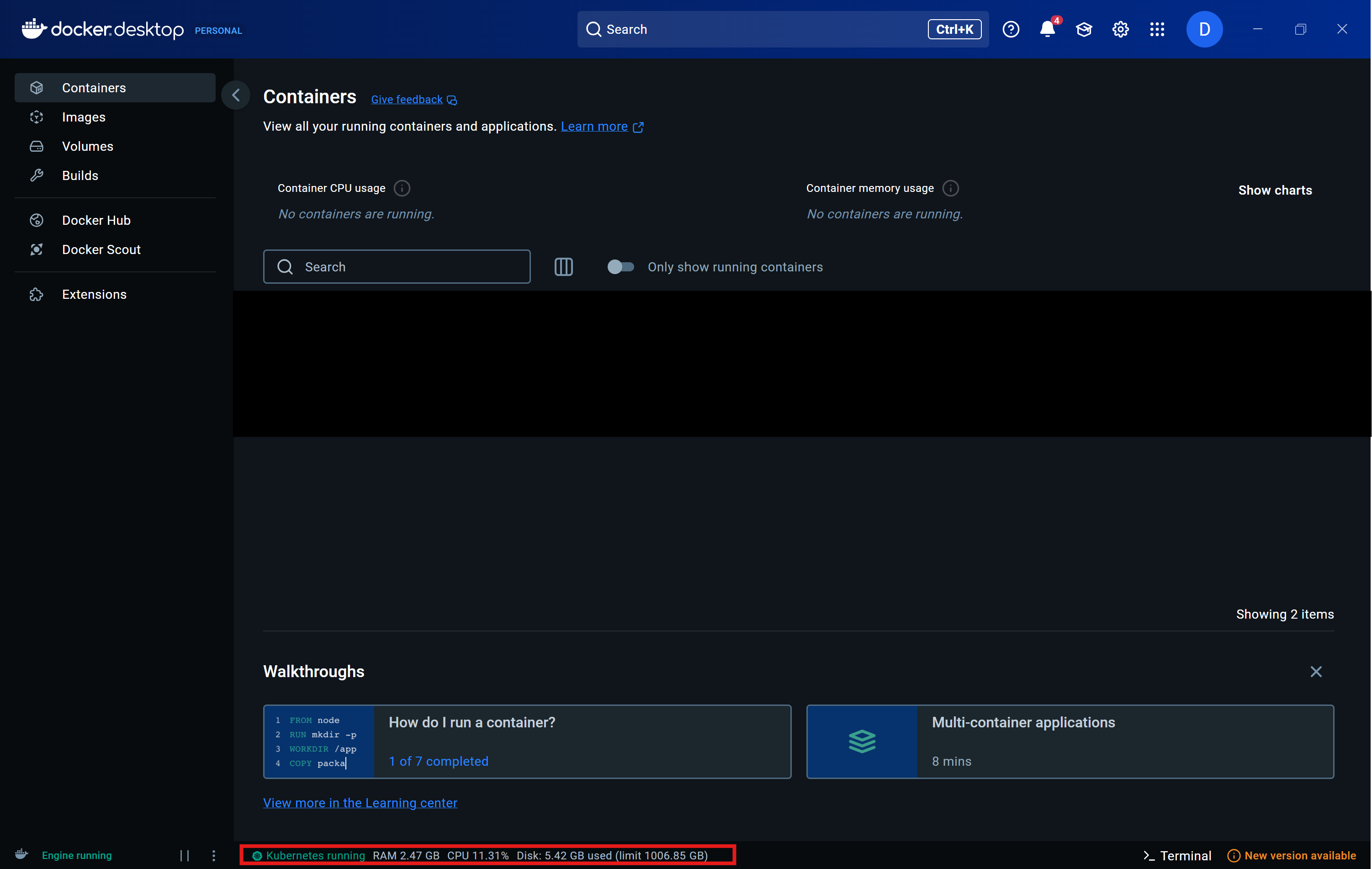 執行 kubernetes 的 docker 桌面