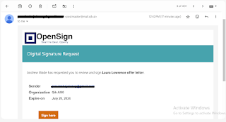 OpenSign_Email notification