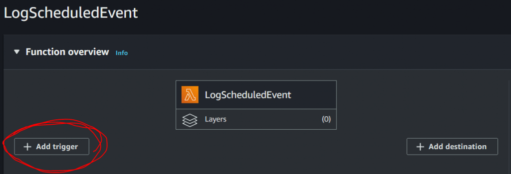Add Trigger Button in Function Overview