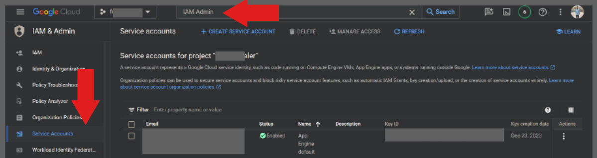 Service Accounts