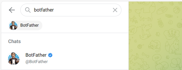 An Image of Telegram BotFather's profile