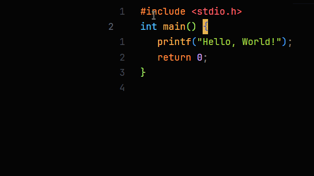 A GIF that shows the suggestion widget closing and Insert mode staying active