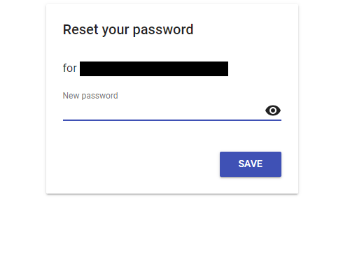 Firebase password reset