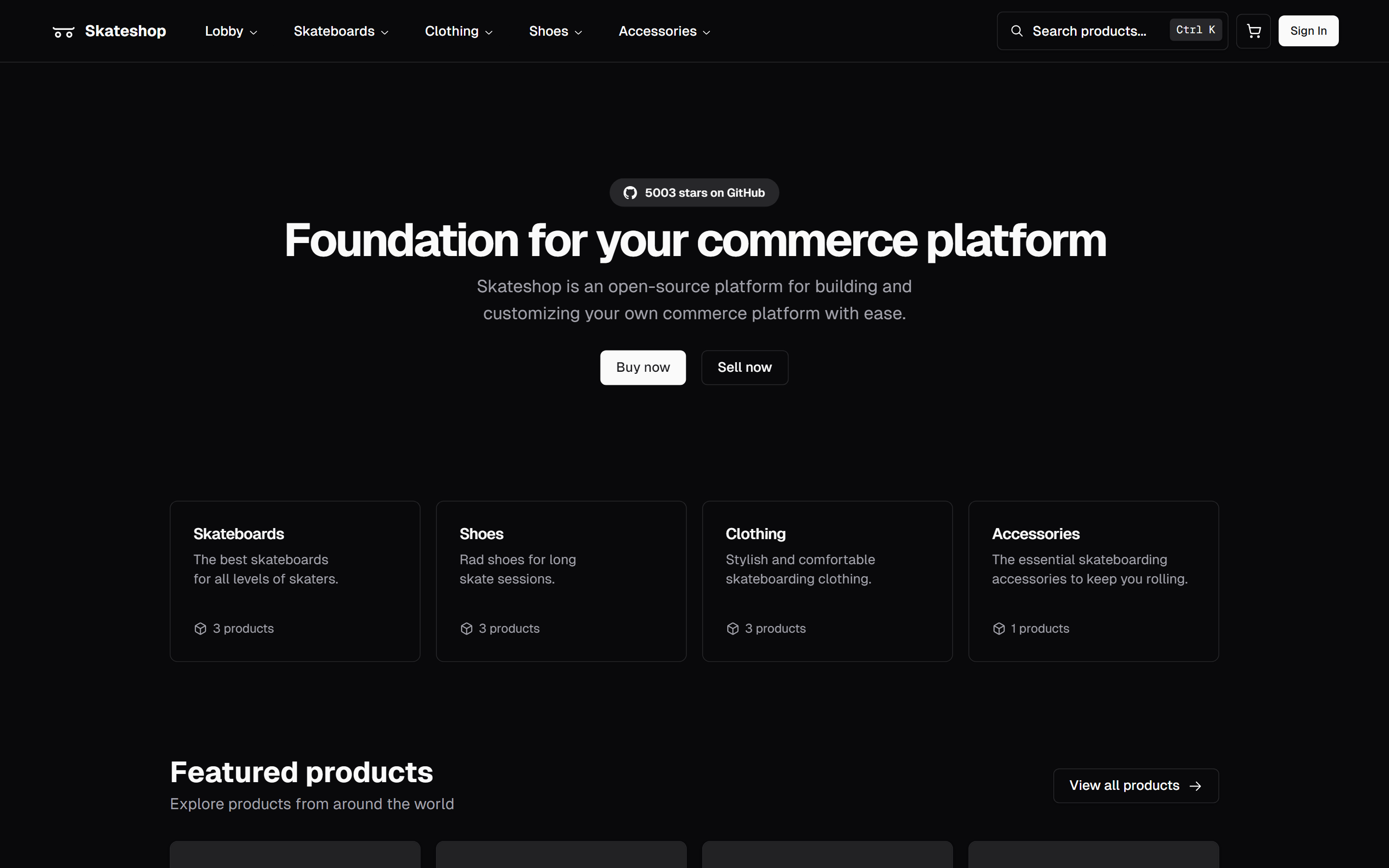 Screenshot of Skateshop