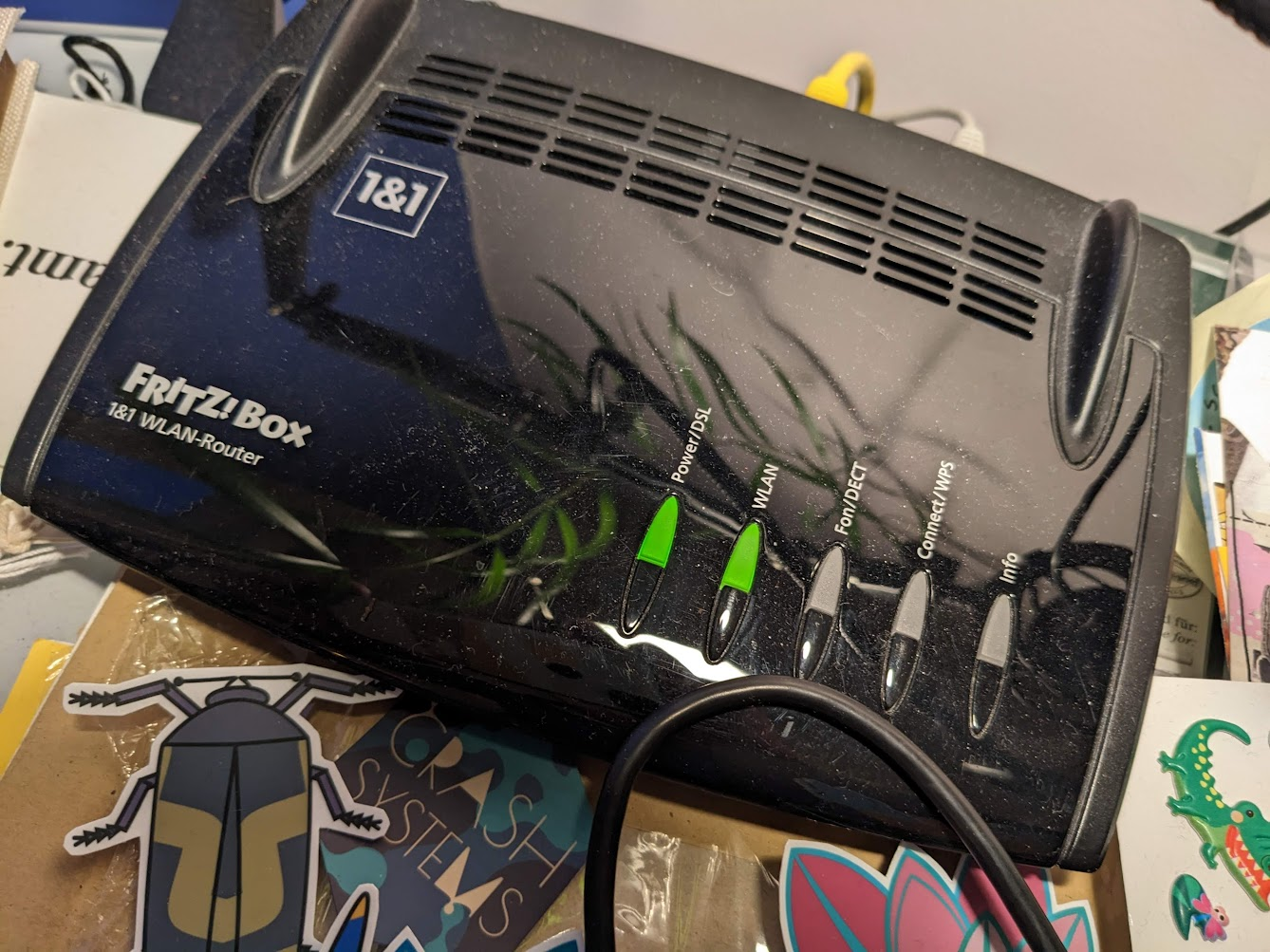 A Fritz!Box 7520 router.