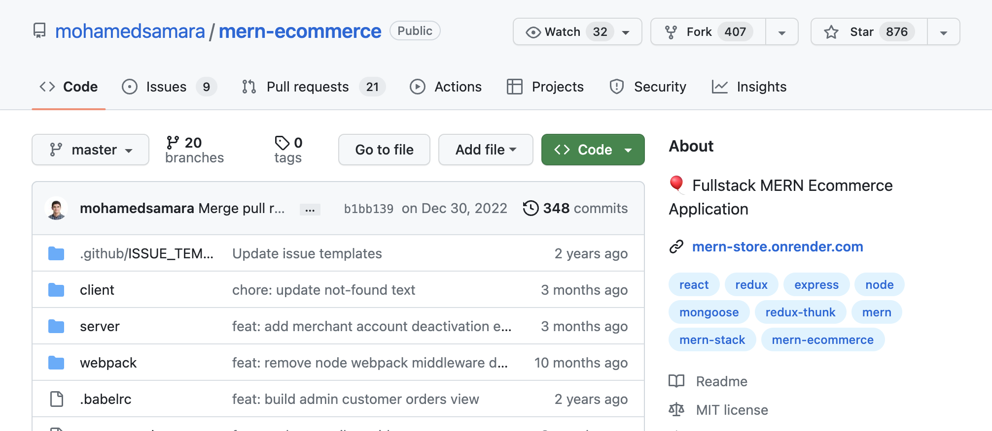 Mern ecommerce repo