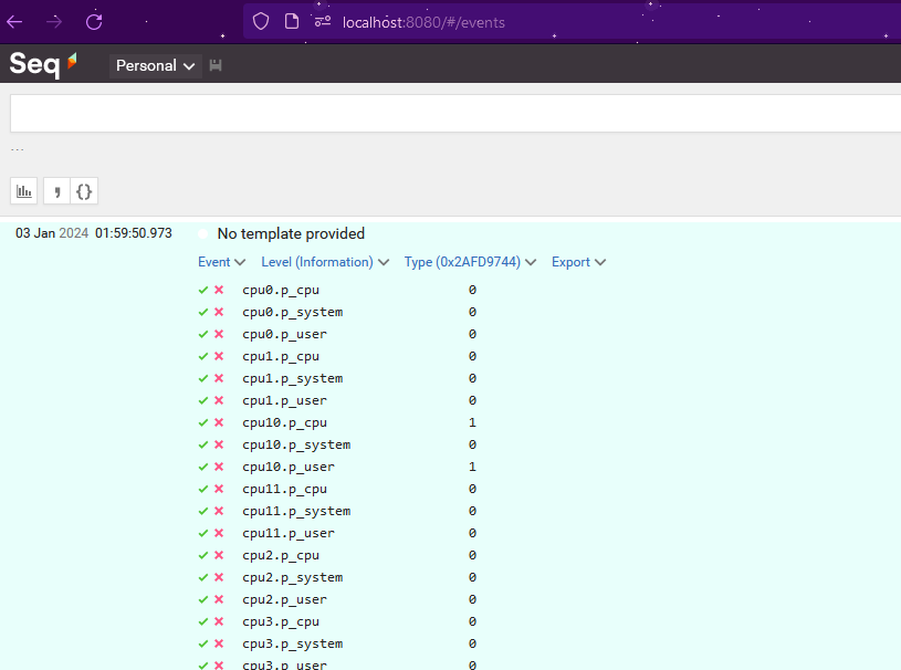 Fluent bit is sending message to seq