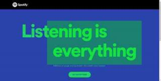 spotify page has text as its LCP