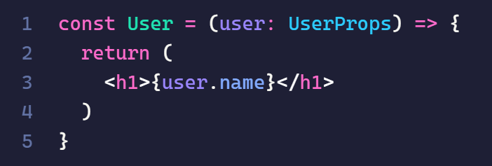 react component with ts props example